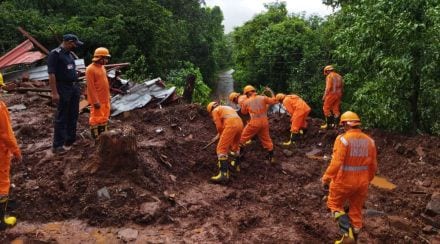 NDRF Seach Operation, Kumbharwadi, Chiplun, Ratnagiri