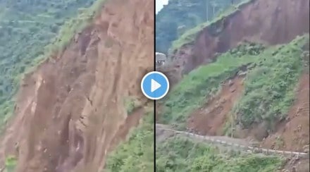 Himachal pradesh landslide viral video