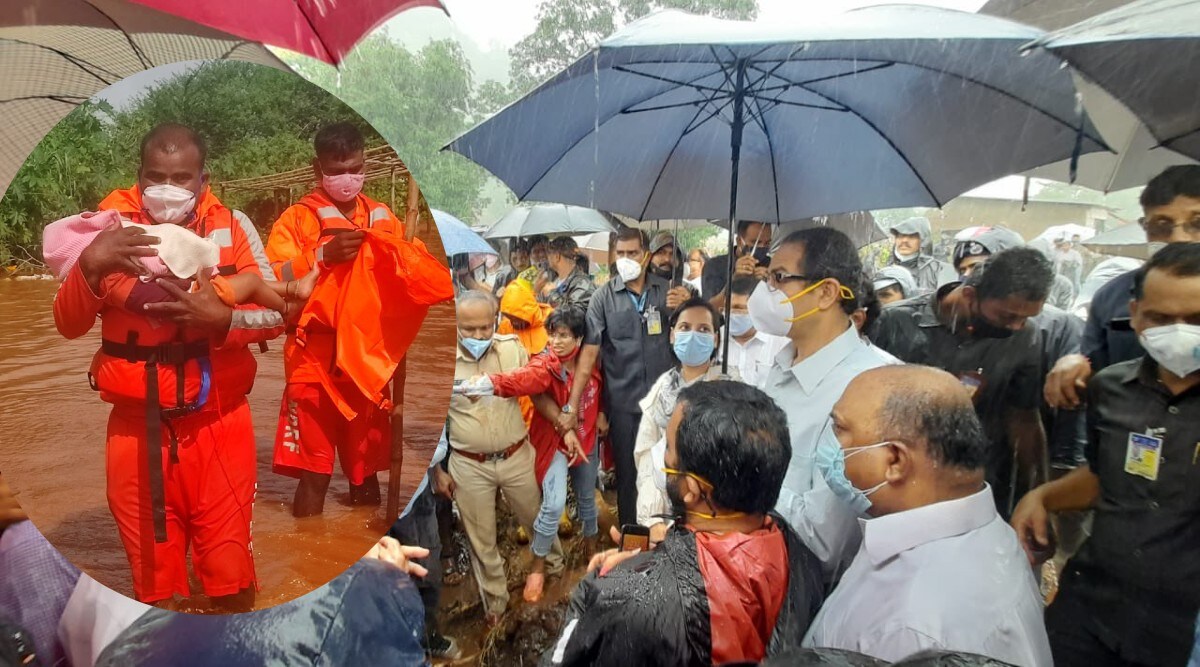 cm uddhav thackeray, Raigad Landslide, Mahad landslinde, Taliye Village, Maharashtra Landslide and flood
