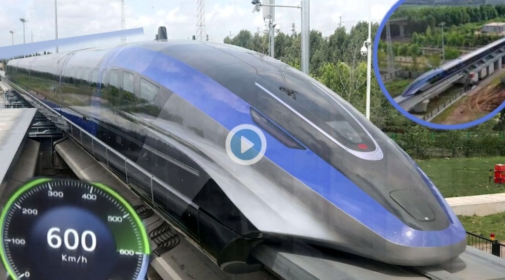 Video China maglev train 600 kmph
