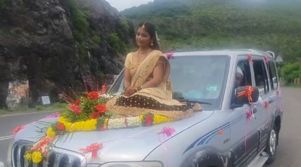 Filed a crime against a videographer with the bride going to the wedding sitting on the bonnet of the car
