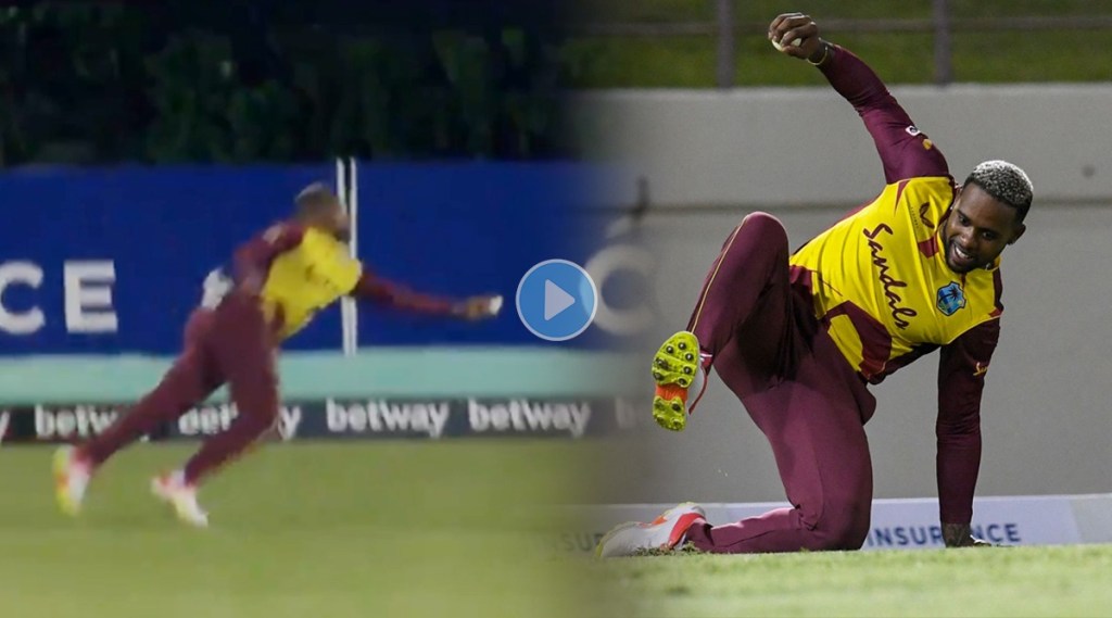 wi vs aus fabian allen took a spectacular one-handed catch