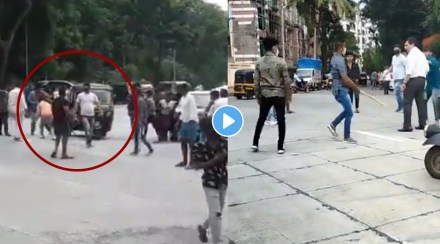 Video Sword attack on lawyer in Mumbai in broad daylight Shocking incident captured on camera