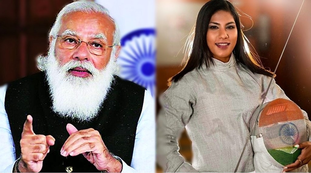 tokyo 2020 pm modi reacts to bhavani devis apology tweet after facing knockout in fencing