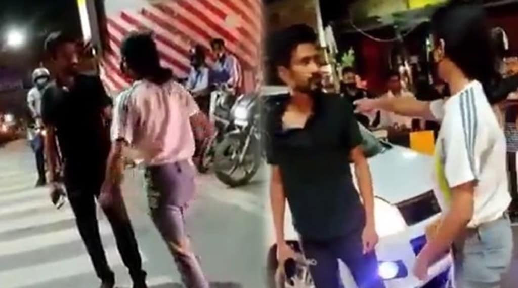 FIR Registered by Police a girl seen assaulting a cab driver