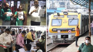 Mumbai Railway Local Pass Thane Station Covid 19 Vaccine Certificate Photos