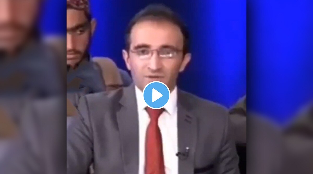 VIDEO Dont be afraid TV anchor Taliban with armed men behind