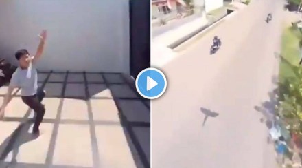 viral Video parrot flying with phone