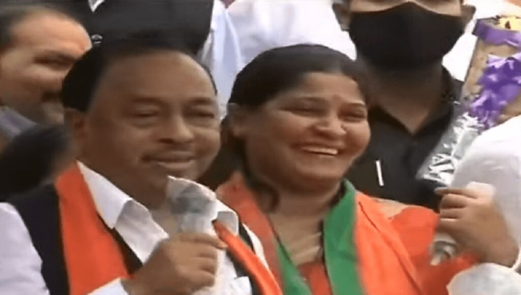 trupti sawant welcomes narayan rane new