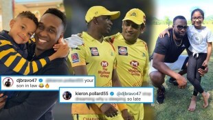 IPL 2021 CSK Dwayne Bravo MI Kieron Pollard Funny Conversation