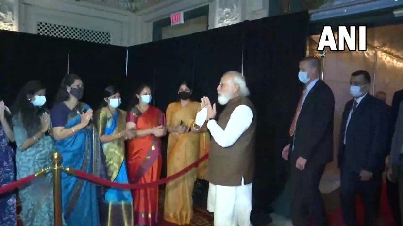 Indian Americans welcome PM Modi in Washington