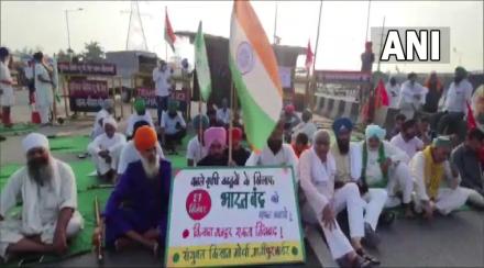 bharatb band 27th September Farmers protest at Ghazipur border