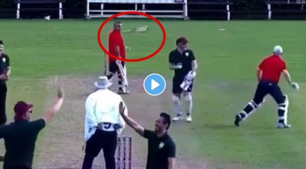 Kevin Pietersen shared a funny video of old age batsmen hitting team mate after being run out