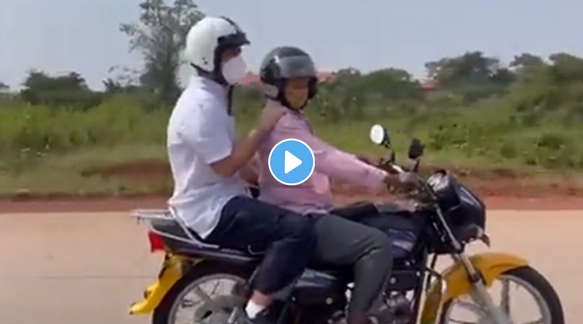 Rahul Gandhi on bike in goa