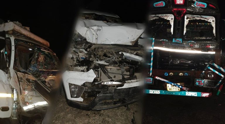 मुंबई-आग्रा राष्ट्रीय महामार्गावर भिषण अपघात; चार जणांचा मृत्यू झाल्याची शक्यता