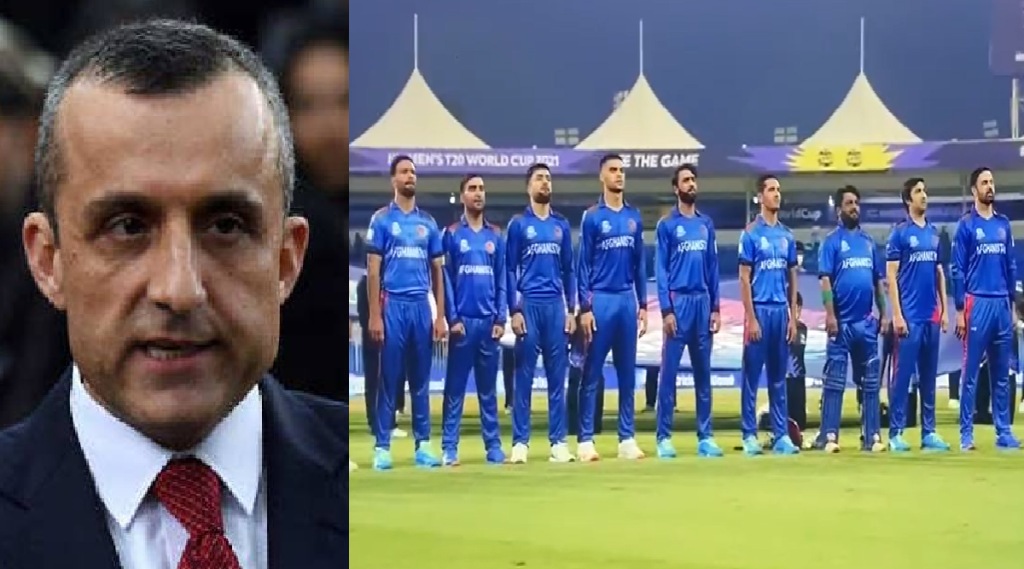 amrullah saleh on afghanistan cricket team national anthum in t20 world cup