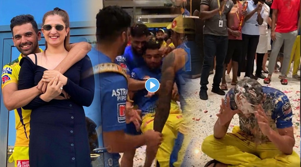 Watch deepak chahar jaya bhardwajs grand celebrations with the csk family after engagement