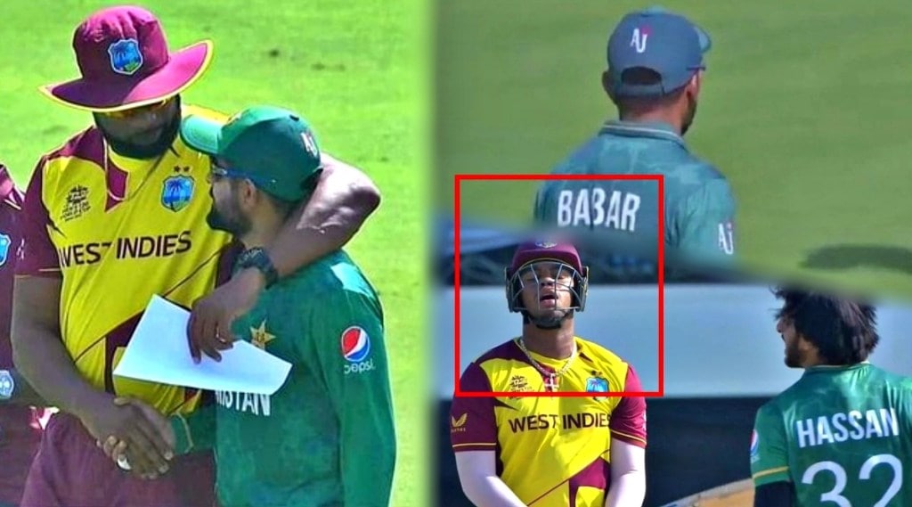 t20 wc babar azam shows sportsmanship in warm up match against west indies
