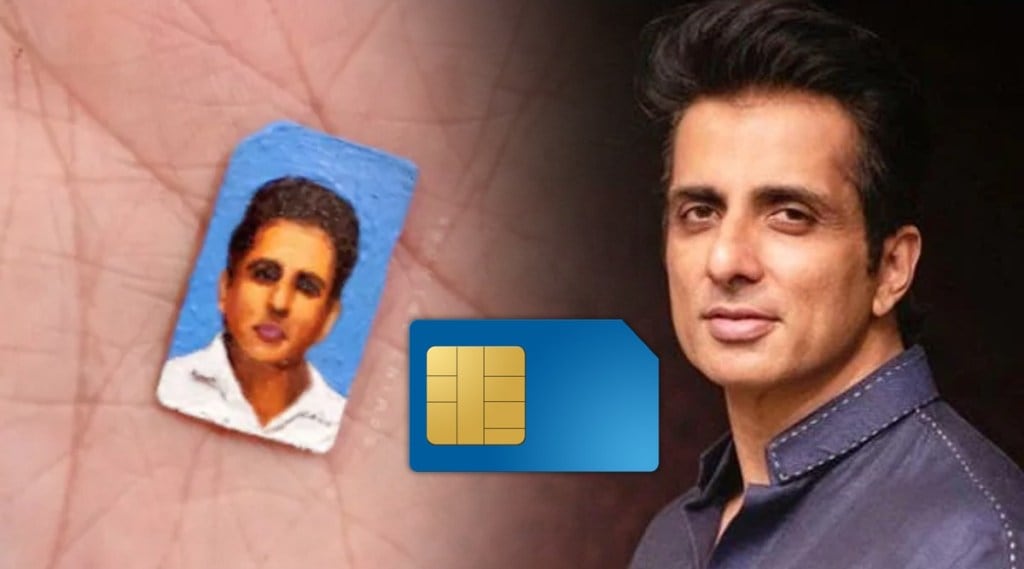 sonu sood painting on sim