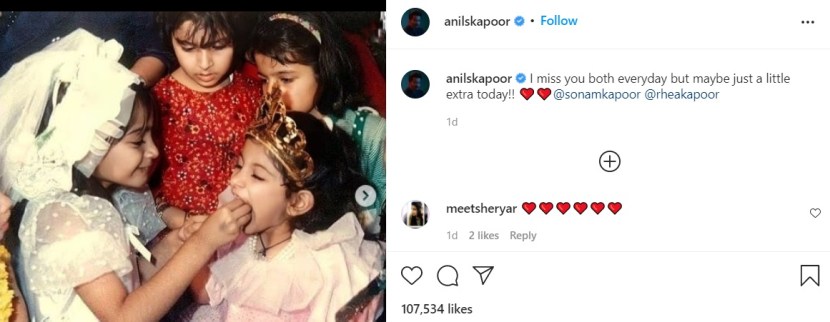 Actor Anil Kapoor Missing His Daughters Sonam And Rhea This Festive Season