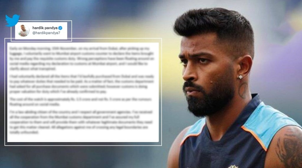 Hardik Pandya explanation seized watches customs officials at airport