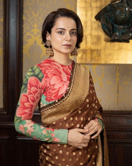 Kangana Ranaut Saree Blouse Collection Fashion