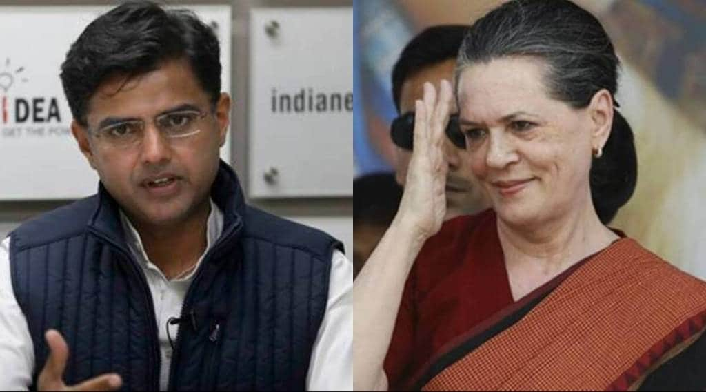 Rajasthan Sachin pilot meet congress president Sonia Gandhi