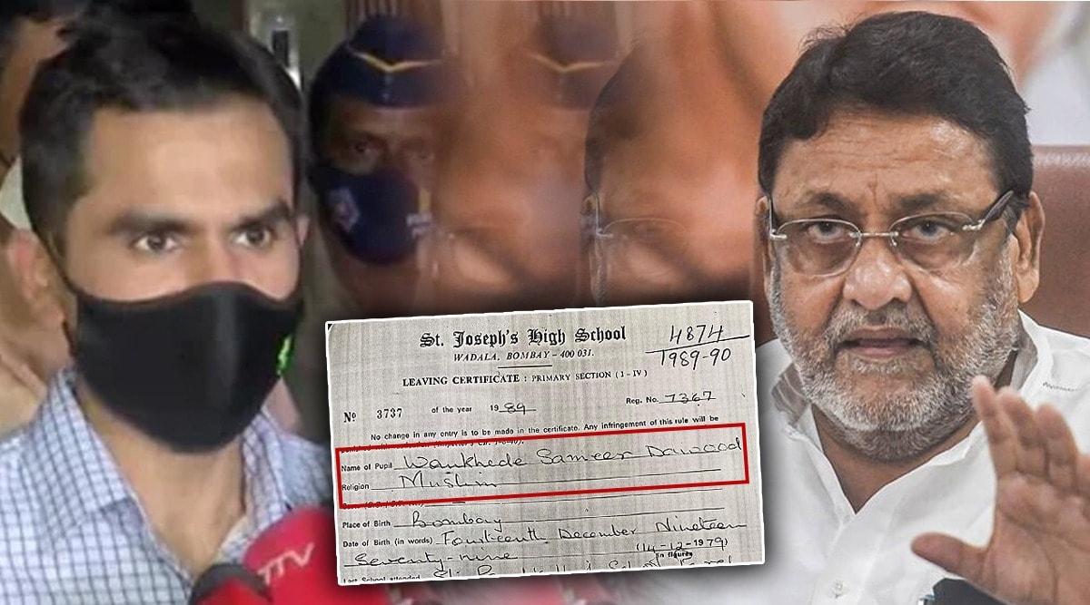 Muslim entry on sameer Wankhede school leaving certificate Certificate submitted by Nawab Malik to the court