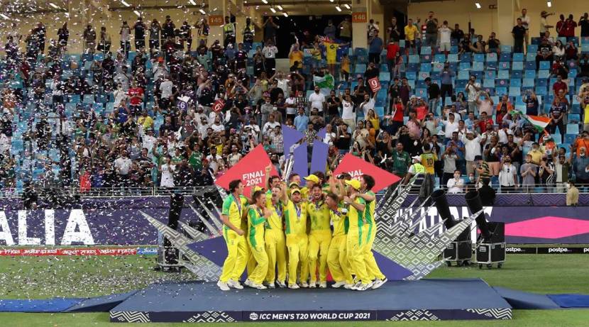 ११ वर्षानंतर ऑस्ट्रेलियाने पहिल्यांदा टी २० चा वर्ल्डकप जिंकला. (फोटो: ICC Twitter)
