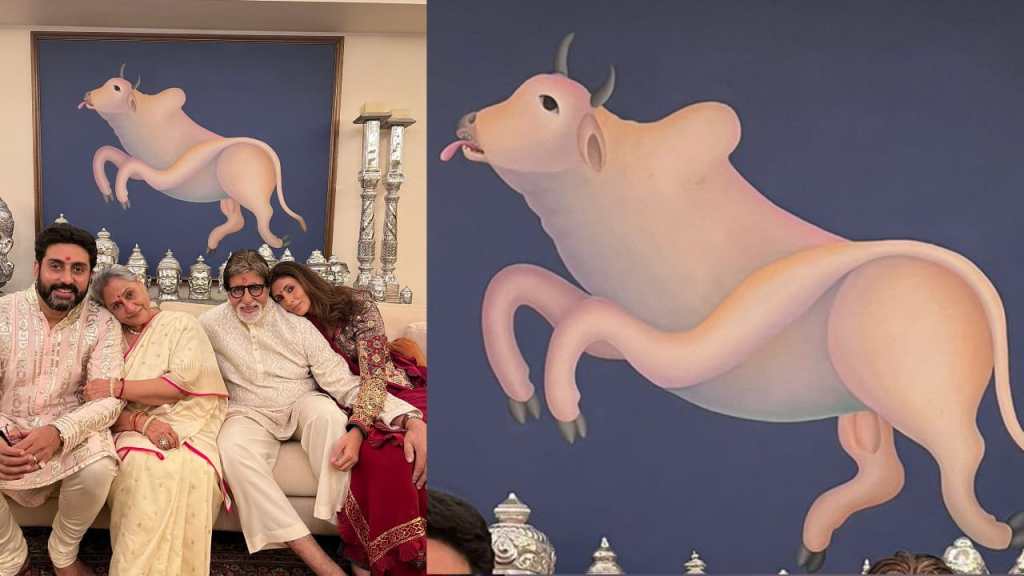 amitabh bachchan, abhishek bachhan, bull image,