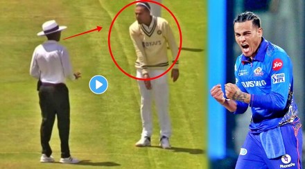 Rahul Chahar loses temper throws sunglasses after umpire denies LBW appeal