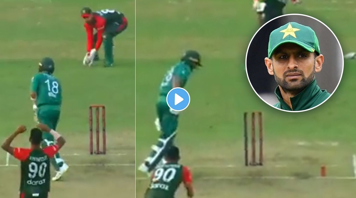 shoaib malik bizarre run out against bangladesh in first t20 watch video