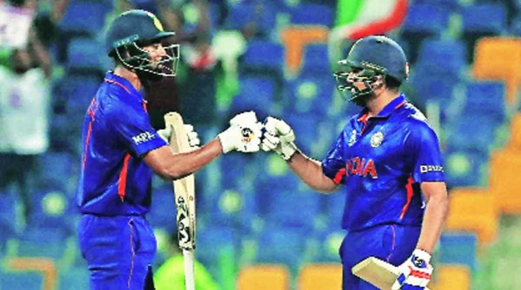 भारताची विजयी आतषबाजी!; रोहित, राहुलच्या अर्धशतकांमुळे अफगाणिस्तानवर ६६ धावांनी मात