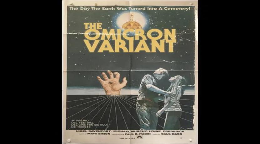 Vintage movie poster The Omicron Variant fake