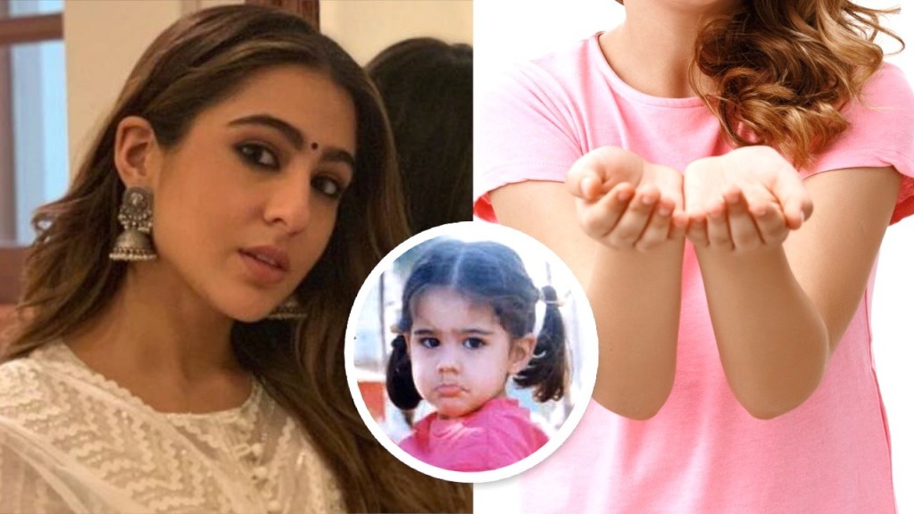 sara ali khan, sara ali khan beg as child,