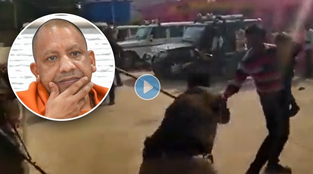 uttar pradesh kanpur viral video police beaten up man
