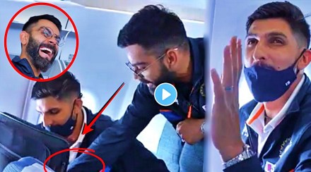 Virat kohli teases Ishant Sharma during team indias flight to Johannesburg