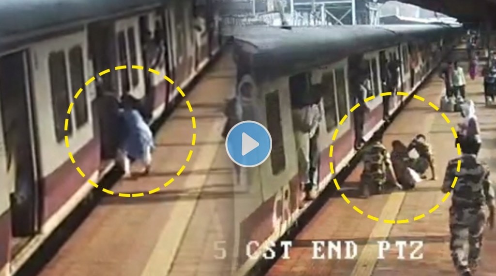 women escaped local accident cctv footage dombivali station