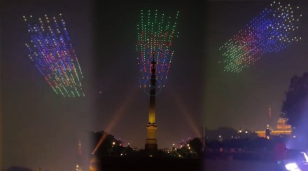 1000 drone show at Rajpath