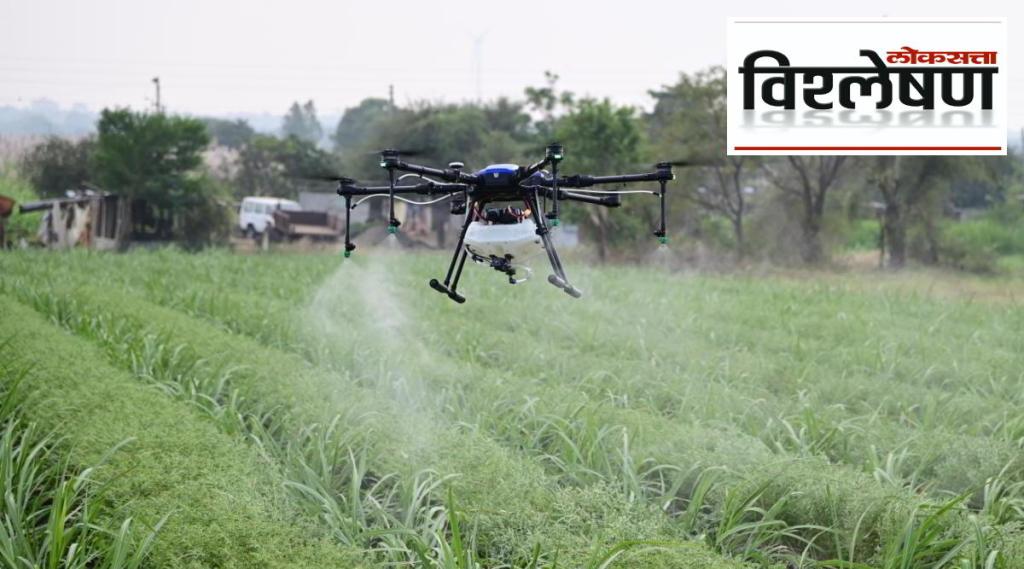 Agriculture Pesticide spraying with the help of drones