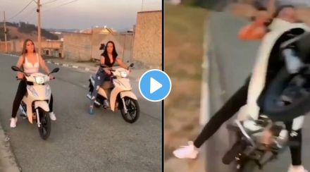 Girl bike Stunt Video