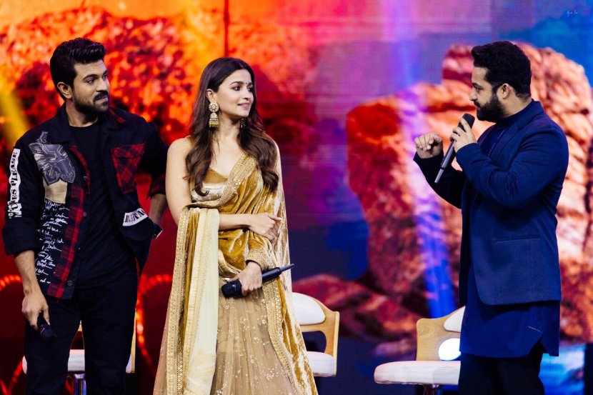 Photos Rajamouli Film RRR Star Cast Fees Of Ram Charan Jr Ntr Alia Bhatt Ajay Devgan