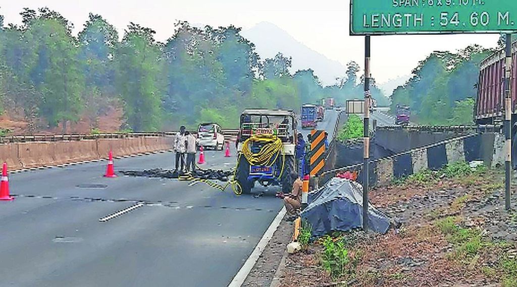 महामार्गावरील सुसरी पुलाच्या दुरुस्तीला सुरुवात