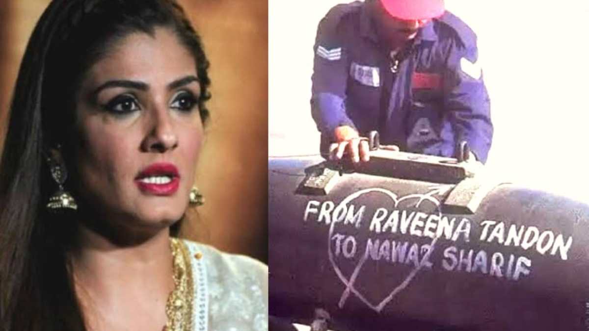 रवीना टंडन, कारगिल युद्ध, नवाज शरीफ, पाकिस्तान पीएम नवाज शरीफ, raveena tandon twitter interactive session, raveena tandon bombs sent to nawaz sharif, raveena tandon bombs during kargil war, raveena tandon about bomb on her name,