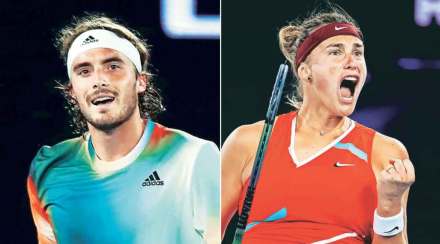 ऑस्ट्रेलियन खुली टेनिस स्पर्धा : त्सित्सिपास, सबालेंका यांचा विजयी प्रारंभ