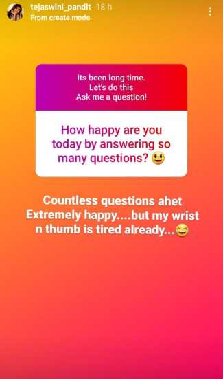 ask me a question instagram by Marathi Actress tejaswini pandit everything you want to know