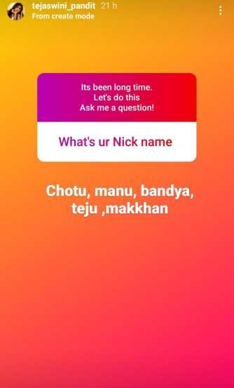 ask me a question instagram by Marathi Actress tejaswini pandit everything you want to know