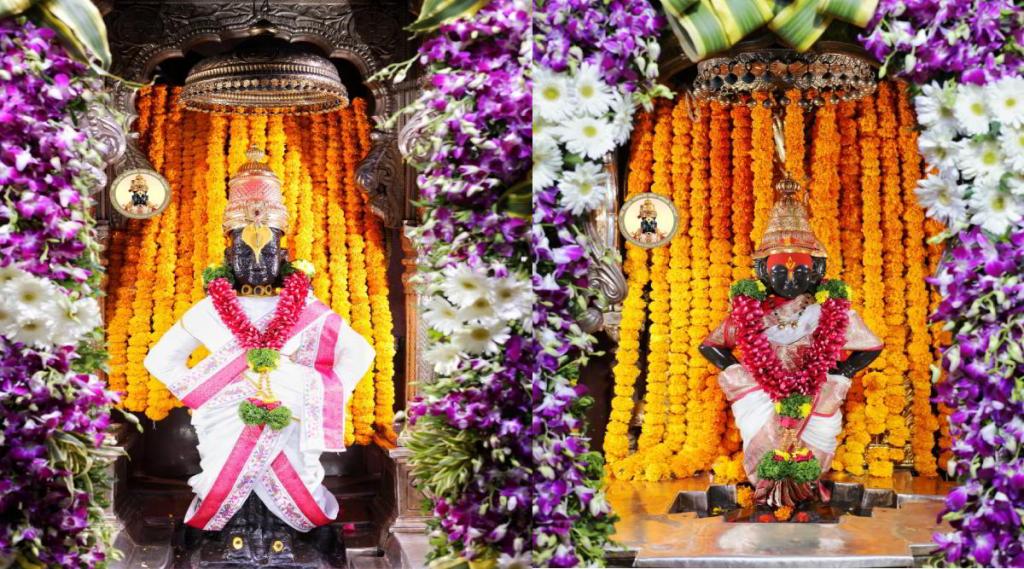 Attractive flower arrangement in Pandharpur Vitthal temple