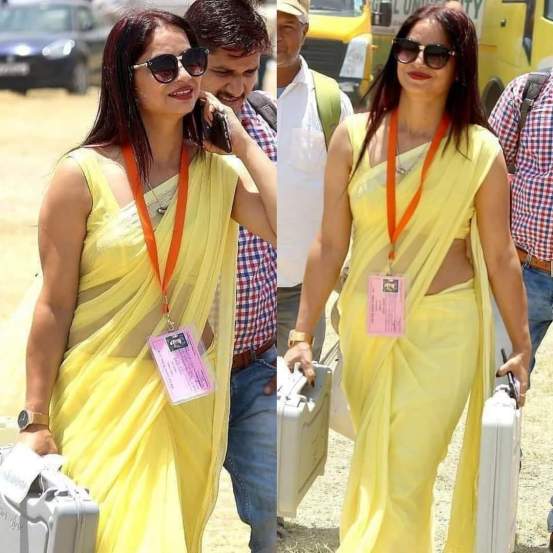 Remember UP poll officer Reena Dwivedi in yellow saree from viral photos She is back