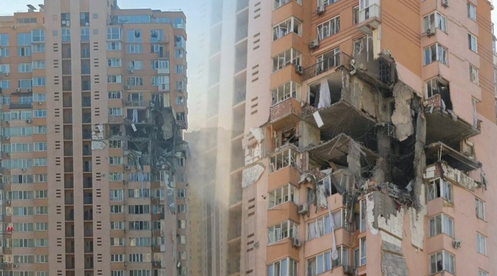 Ukraine War: रहिवाशी इमारतीवर धडकली रशियन मिसाईल, पाहा अंगावर काटा आणणारा VIDEO